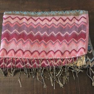 Missoni Zig zag Scarf with fringe multi